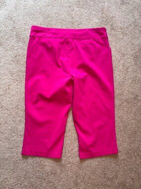Christopher & Banks Hot Pink Strech Dress Capri Pants 14